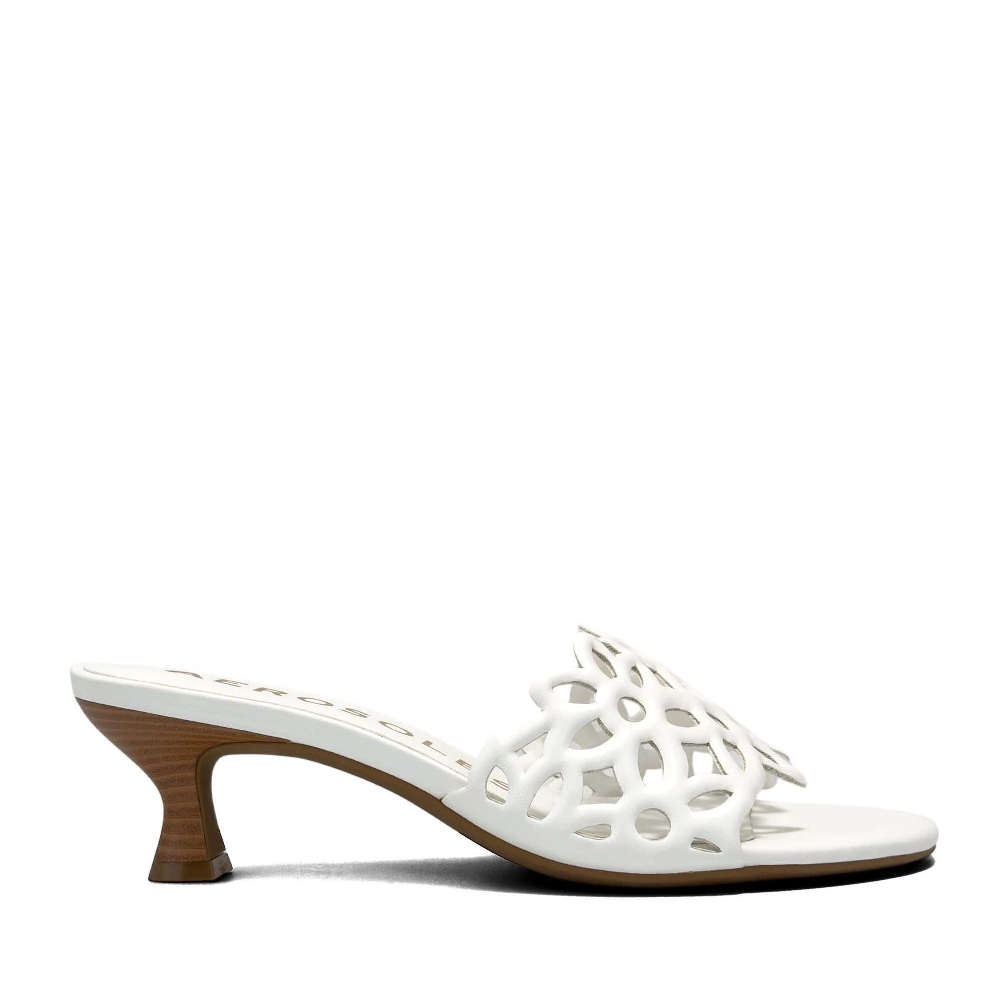 Kirah Sandal Heel | Bright White Faux Nappa