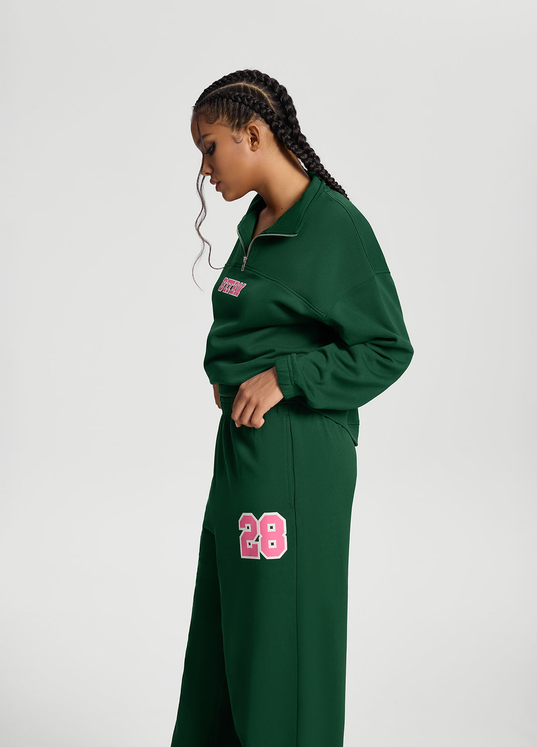 Better League Zip Sweatshirt | Urban Green