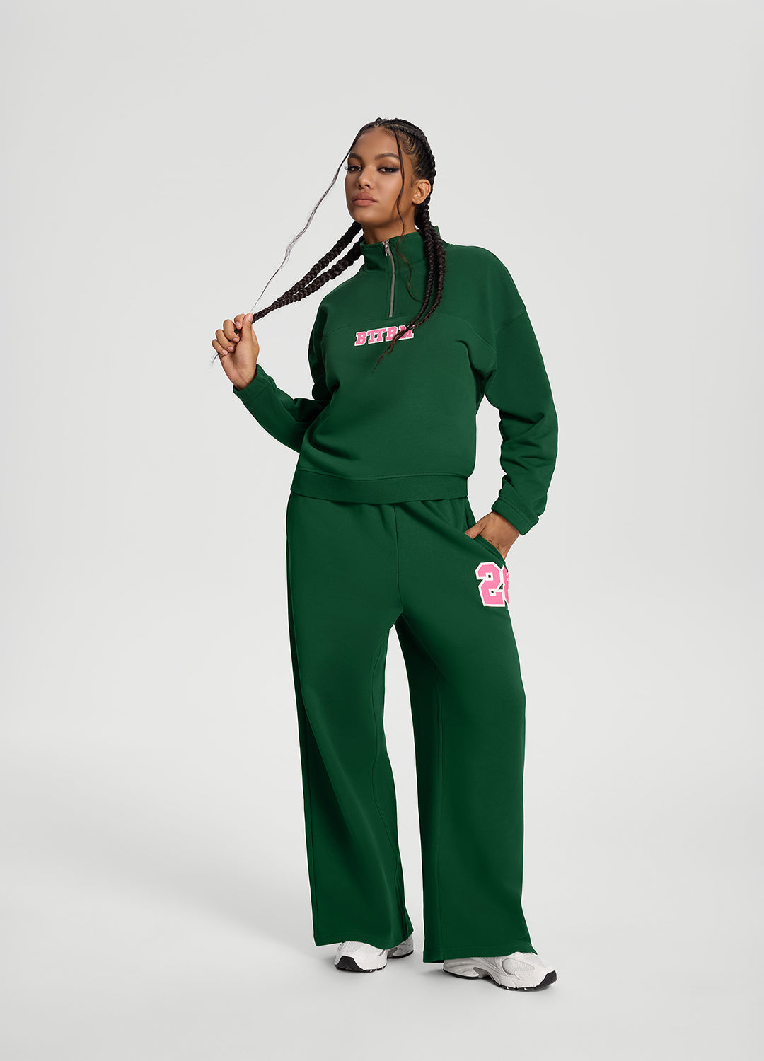 Better League Zip Sweatshirt | Urban Green