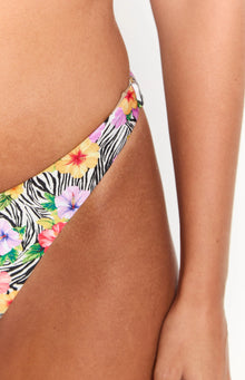 9.0 Swim Bianca Zebra Floral Bikini Bottoms | White
