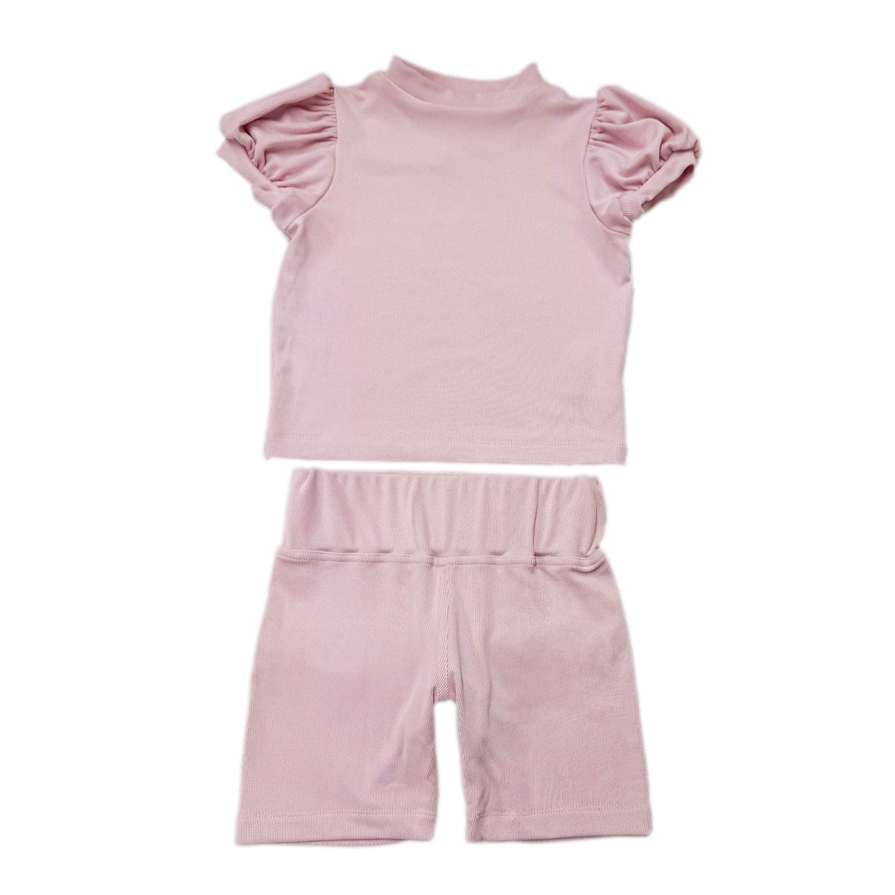 Girl | Top and Biker Shorts Set | Pink