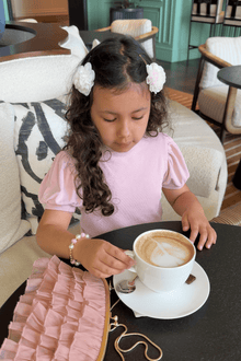 Girl | Cherry Blossom and Hair Clip | White x Pink