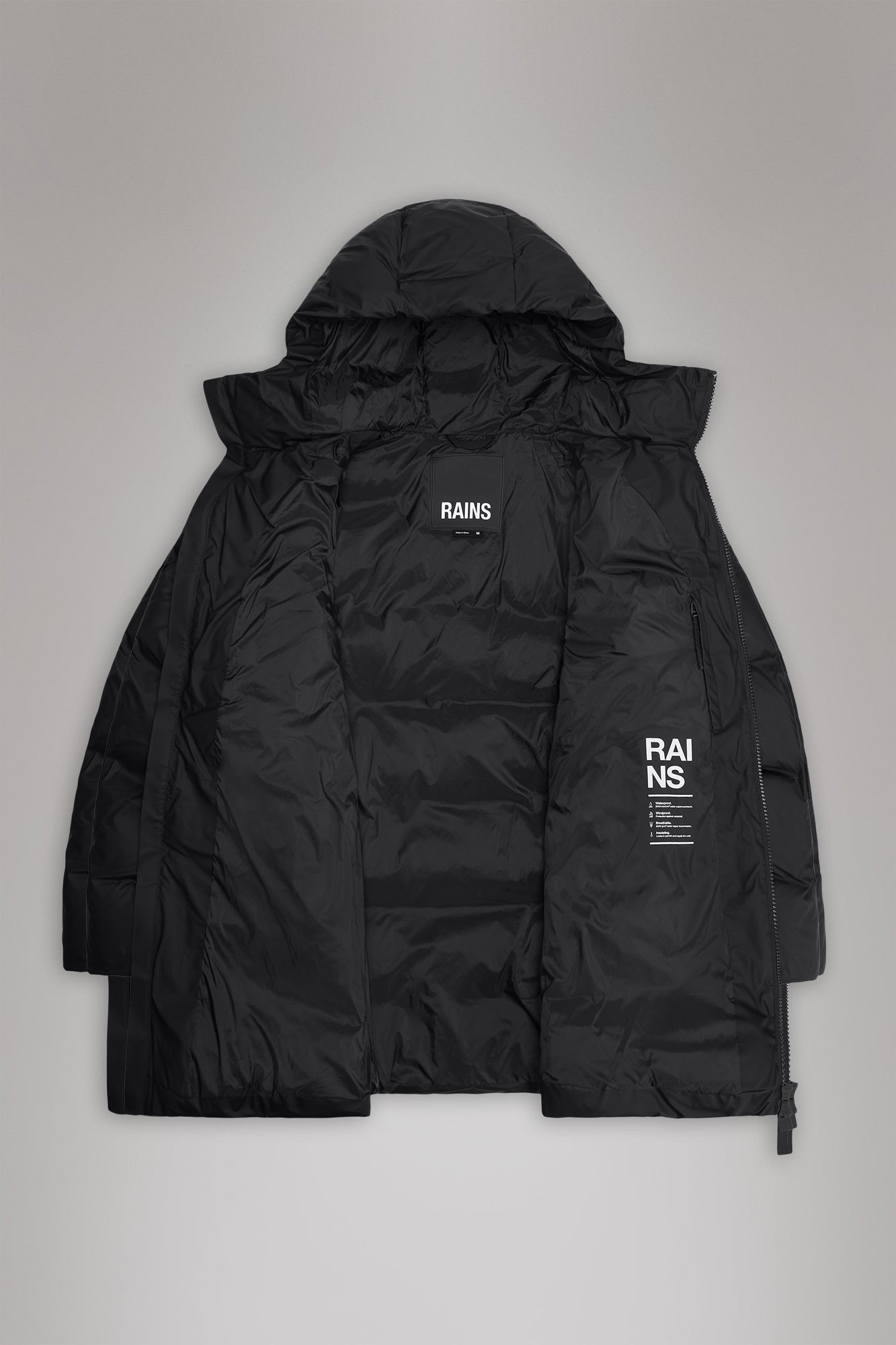 RAINS Alta Long Puffer Cargo Jacket Drift Jacket