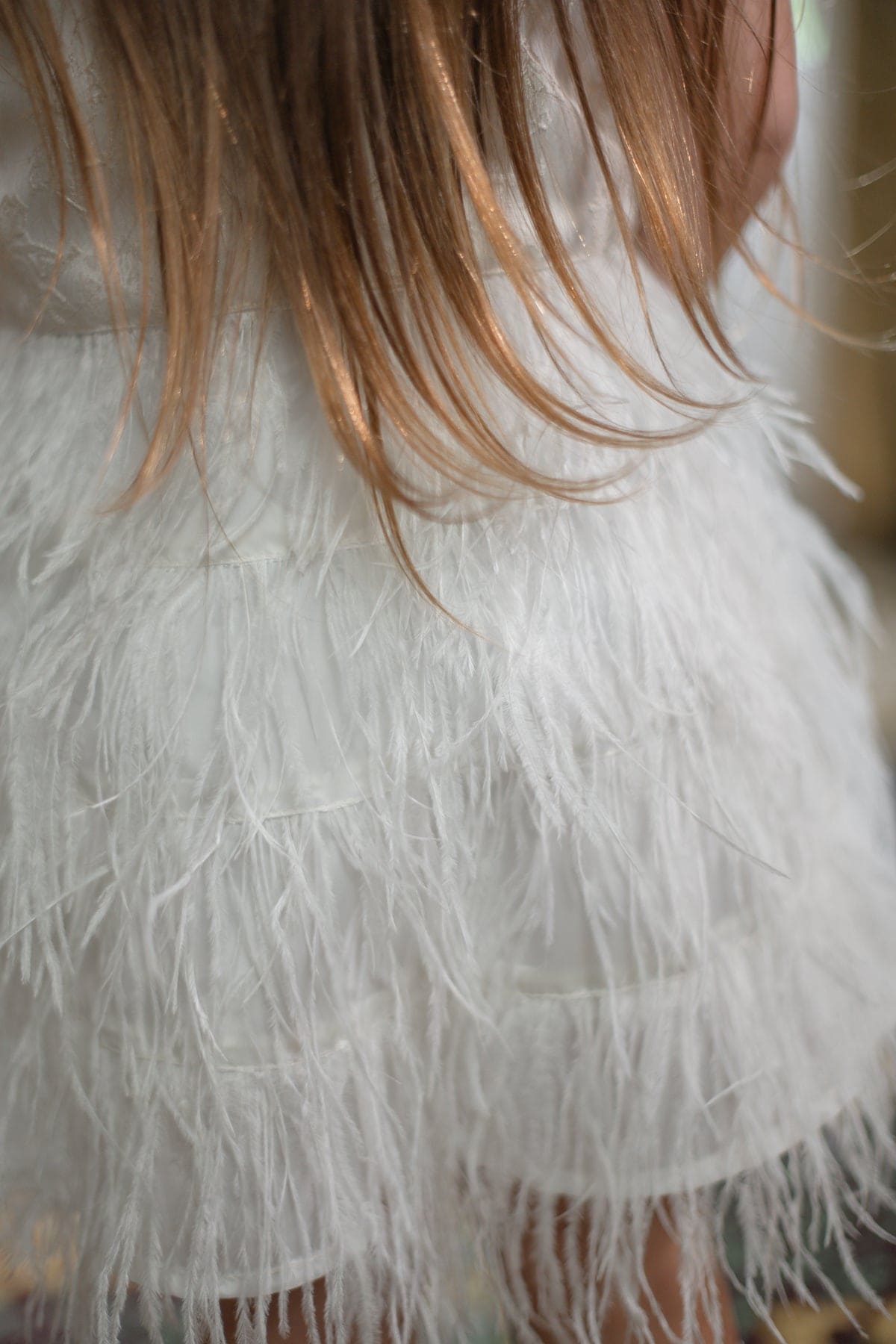 Girl | Eliza Feather Dress | Ivory