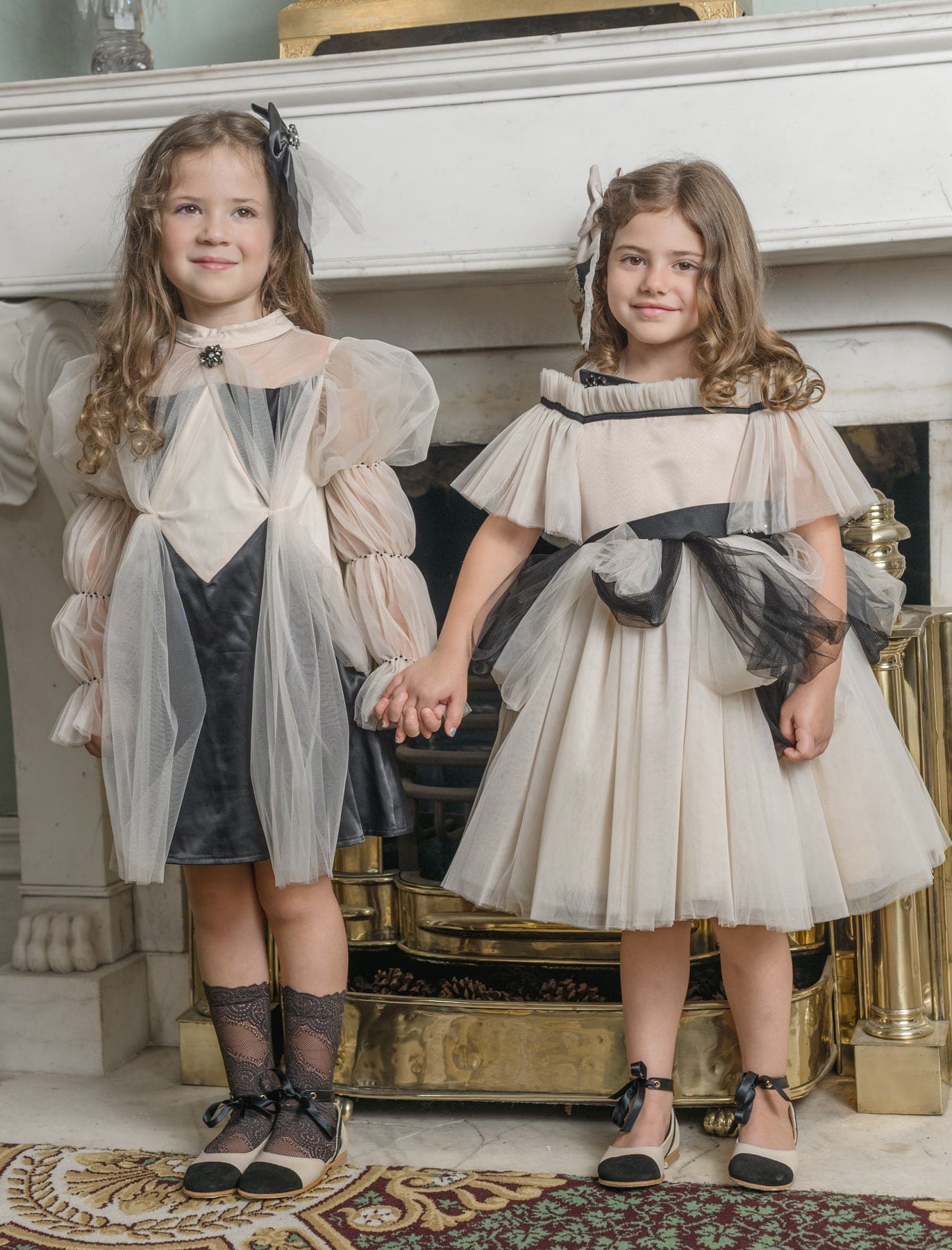 Girl | Grace Tulle Dress | Beige x Black