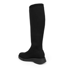 Flann Boot Flatform | Black Knit