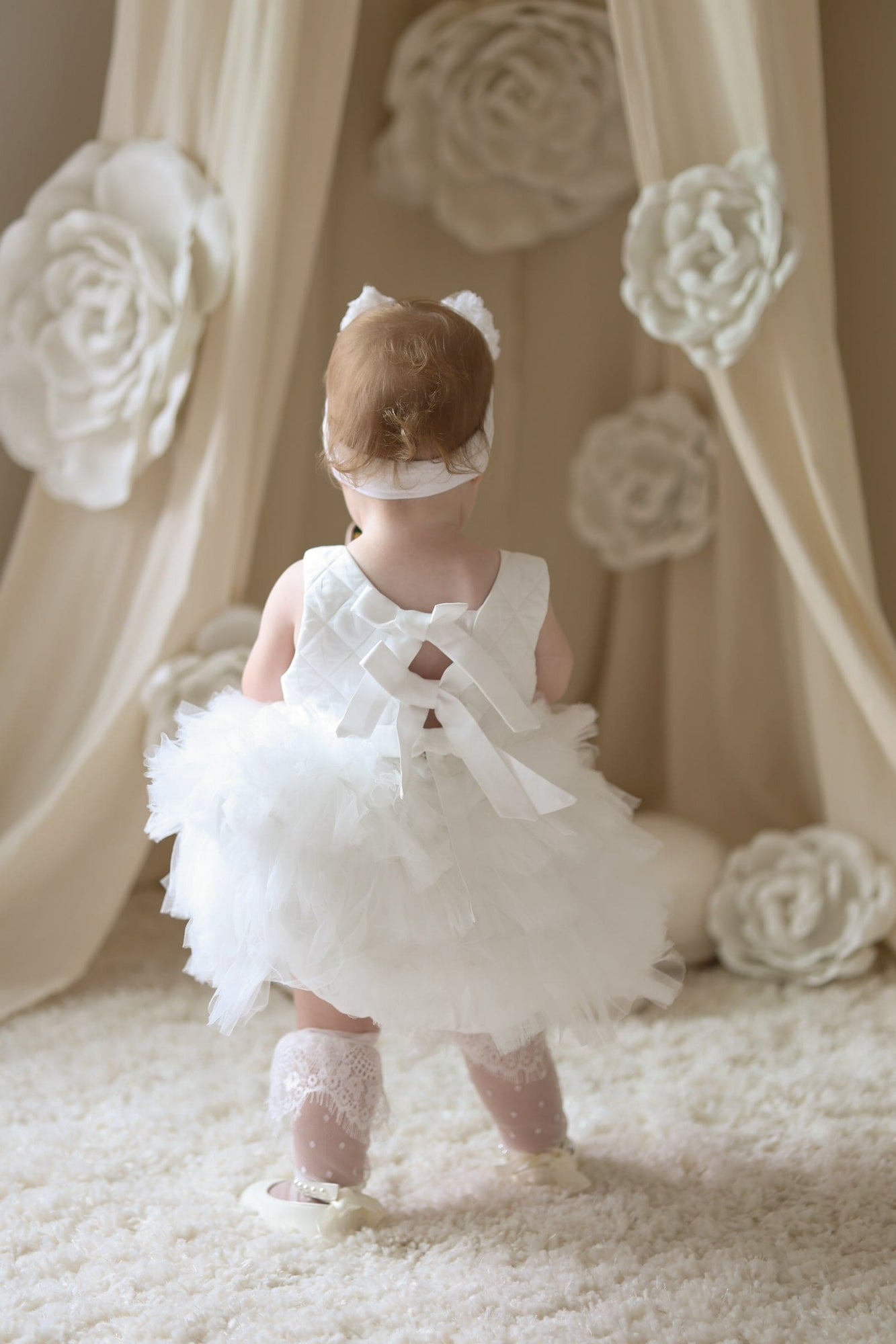 Girl | Poppy Quilted Romper | White