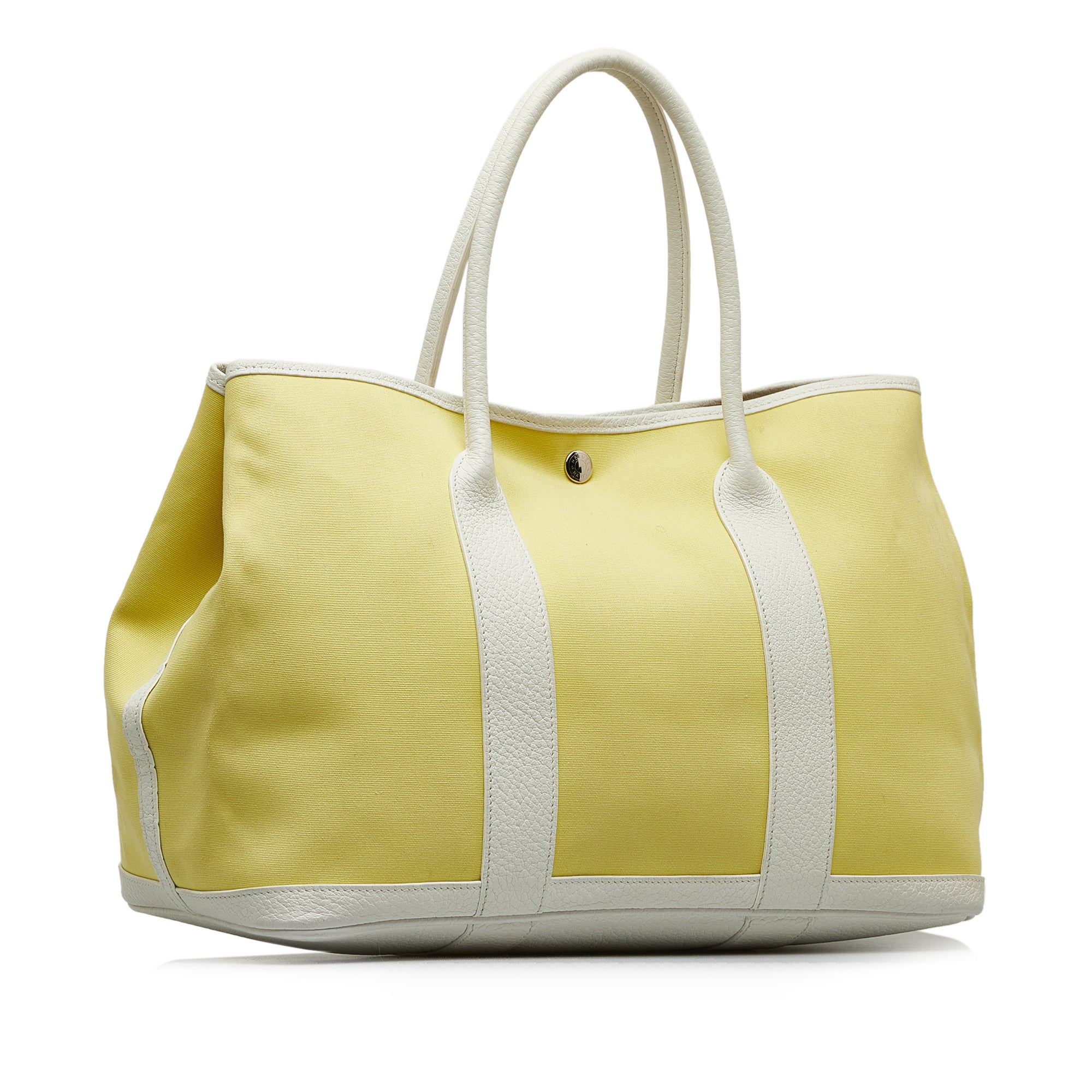 Hermes | Pre-Owned Toile and Negonda Garden Party 36 | Yellow/Light Yellow
