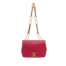 Chanel | Pre-Owned Small Quilted Lambskin On And On Chain Flap - I | Pink/Dark Pink