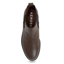 Poshan Bootie Low Block Heel | Fango/Black Burnished Faux Calf/Elastic