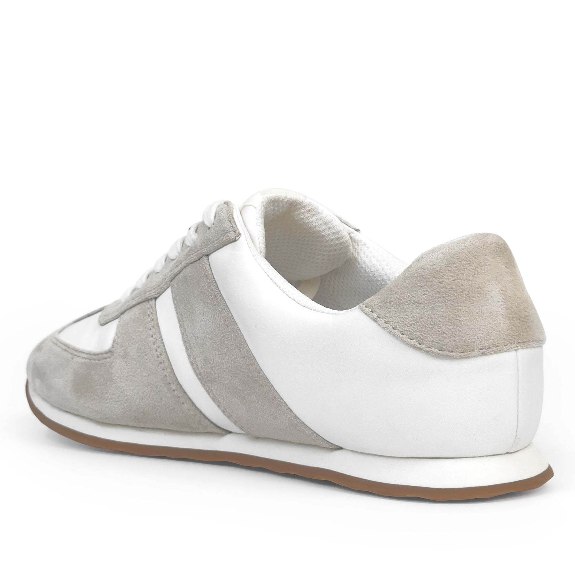 Jett Sneaker Lace Up | White Nylon/Faux Suede