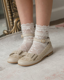 Girl | Ava Pearl Lace Socks | Ivory