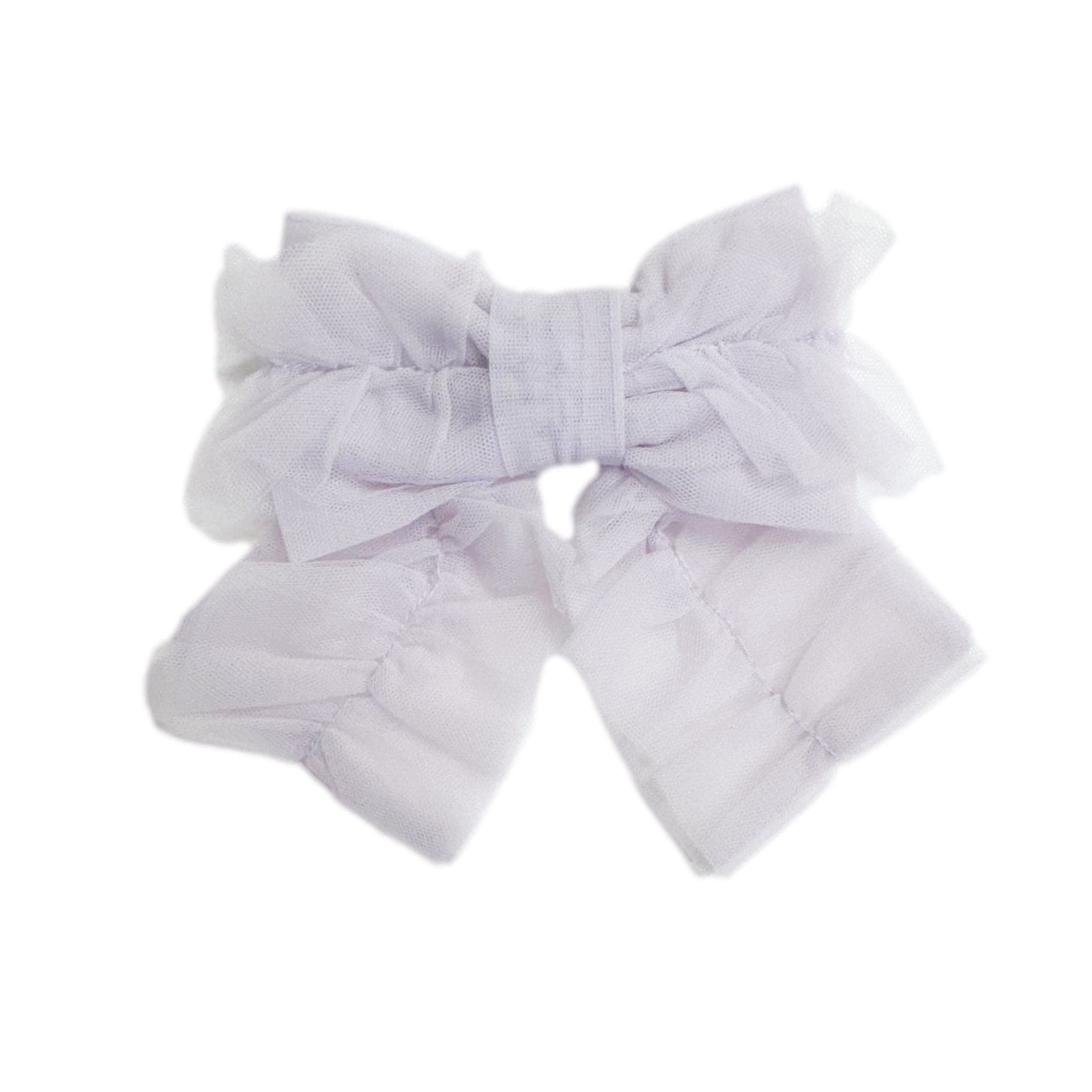 Girl | Ariel Ruffle Tulle Hair Bow | Lavender