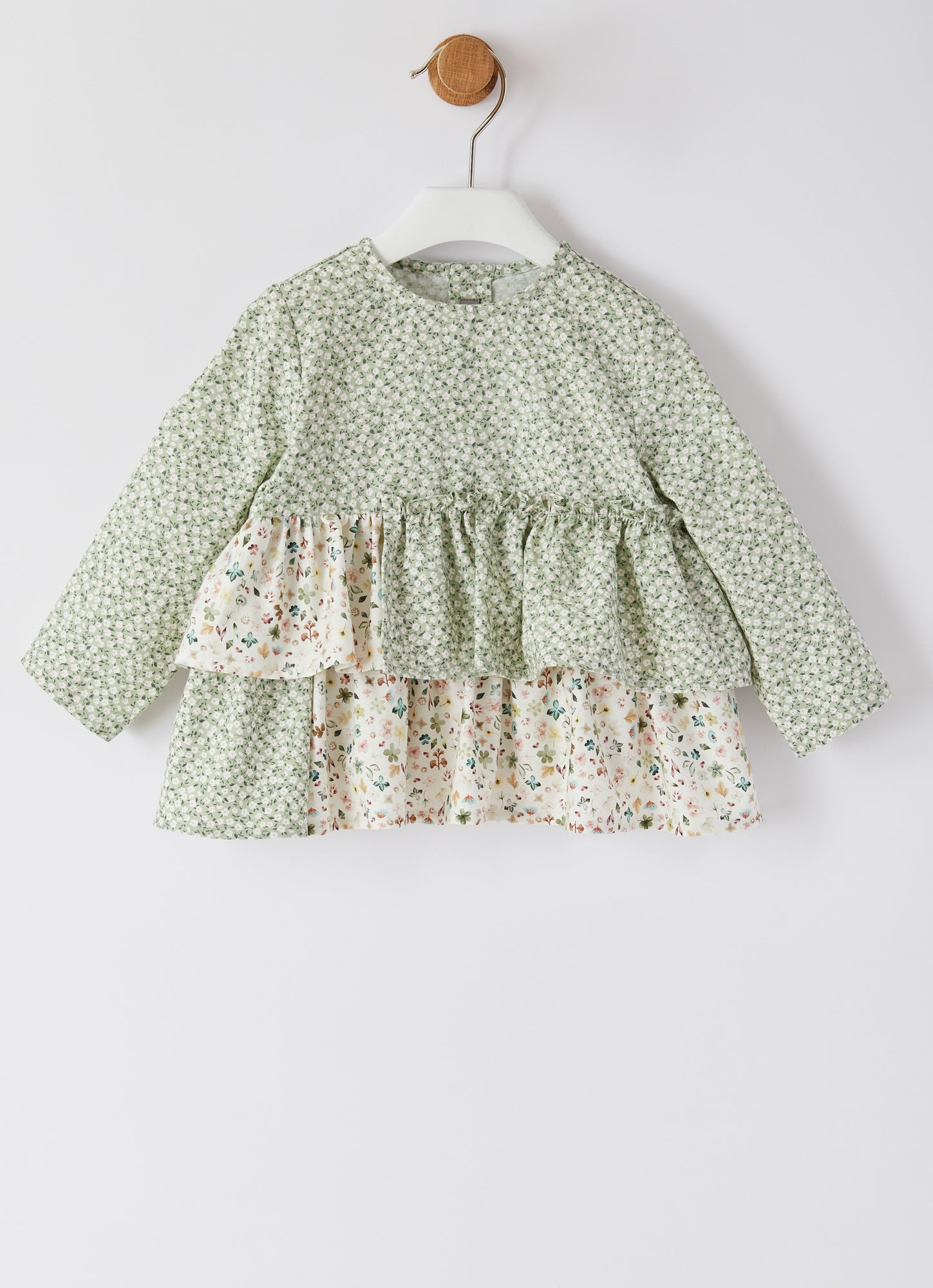 Floral Patchwork Cotton Shirt | Muschio