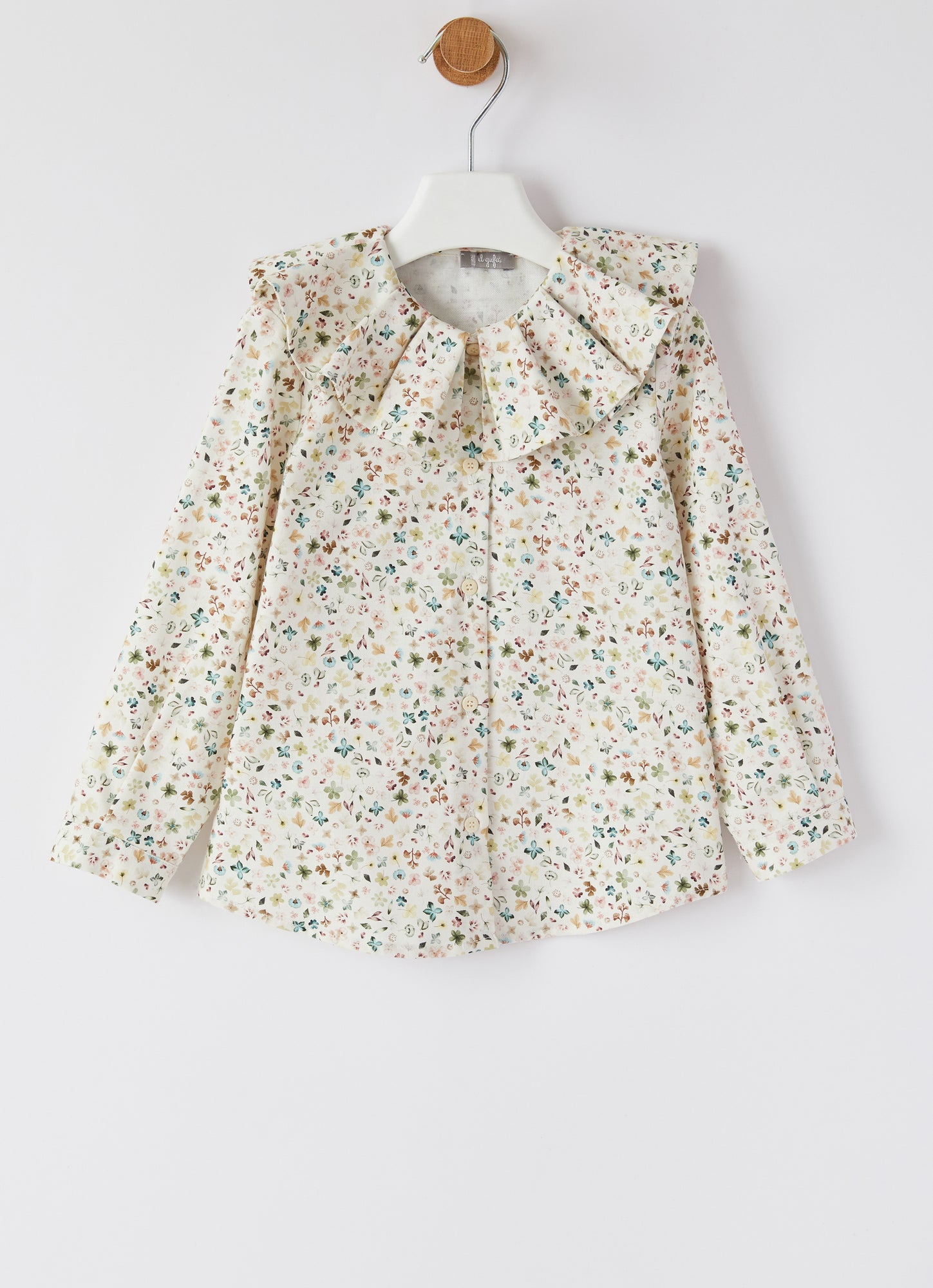 Floral Shirt with Maxi Collar | Muschio