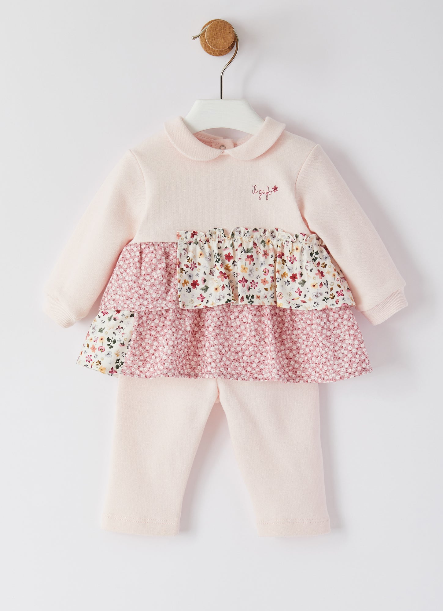 Two-Piece Set with Patchwork Flounces | Rosa/Rosa Erica