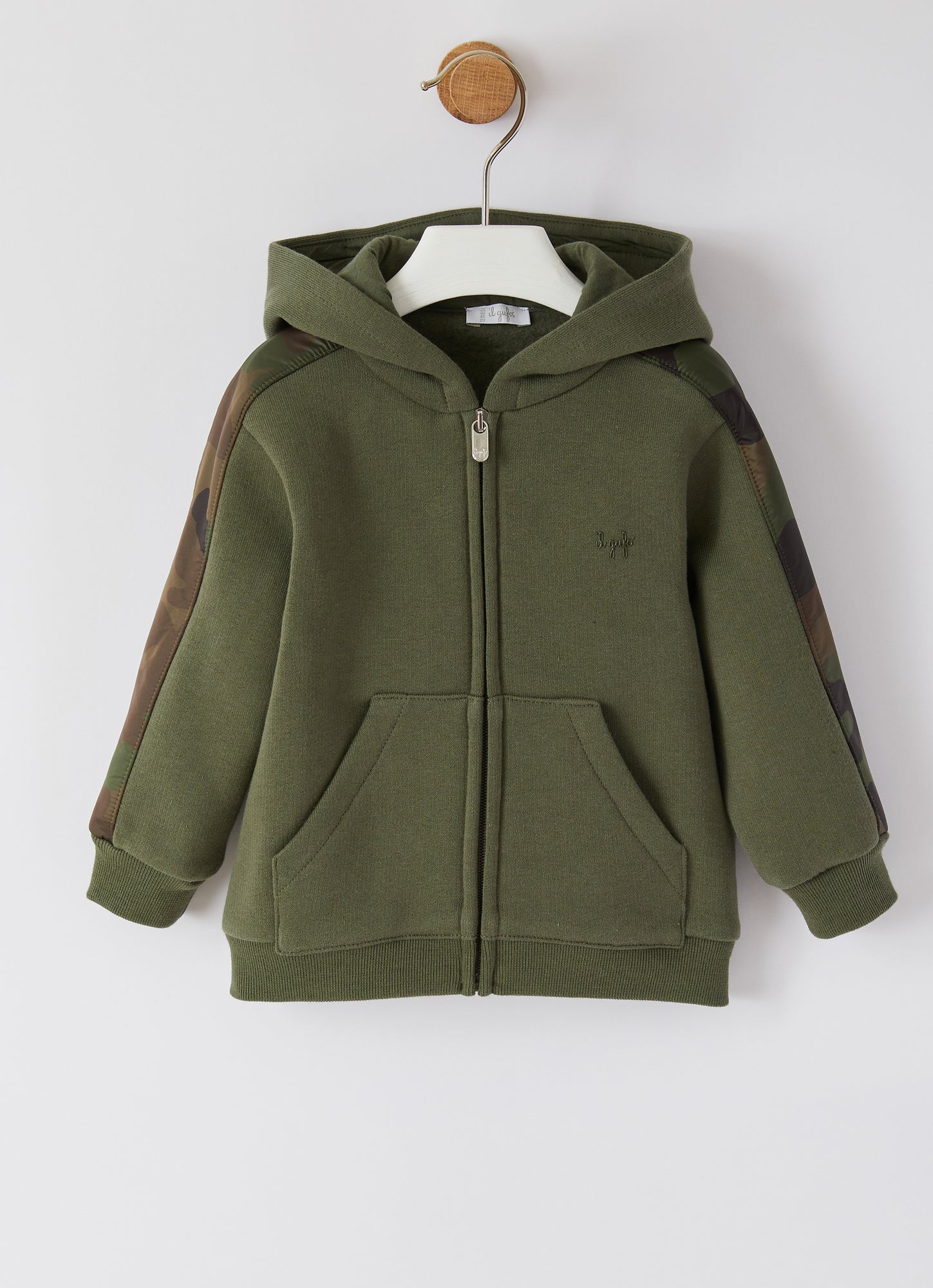 Camouflage Nylon And Cotton Sweatshirt | Fir Green