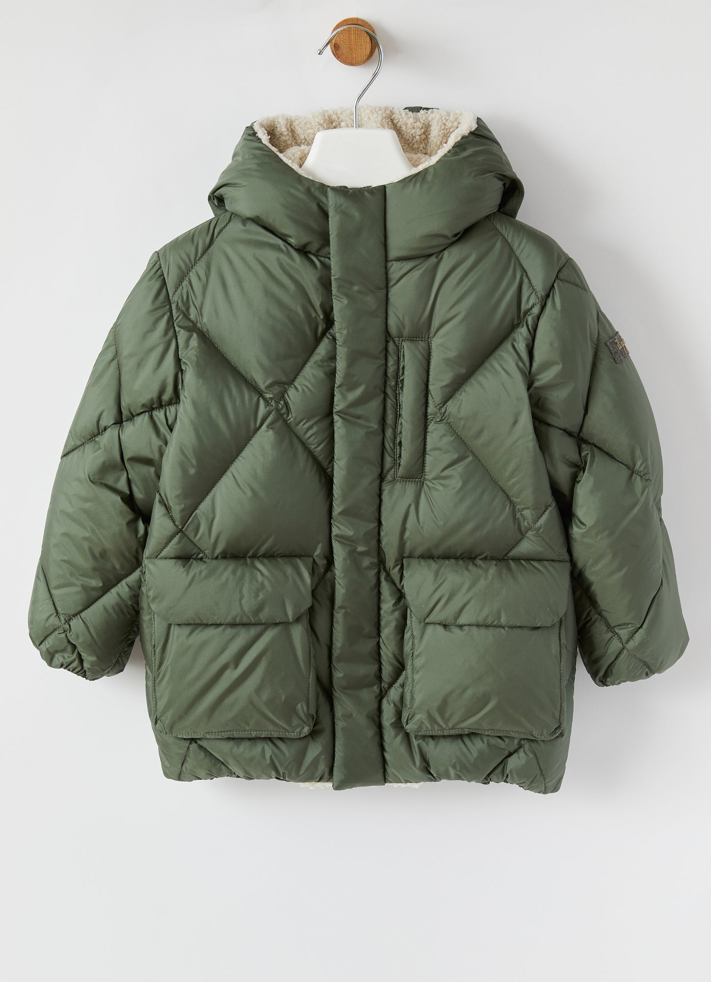 Down Jacket with Hood | Fir Green