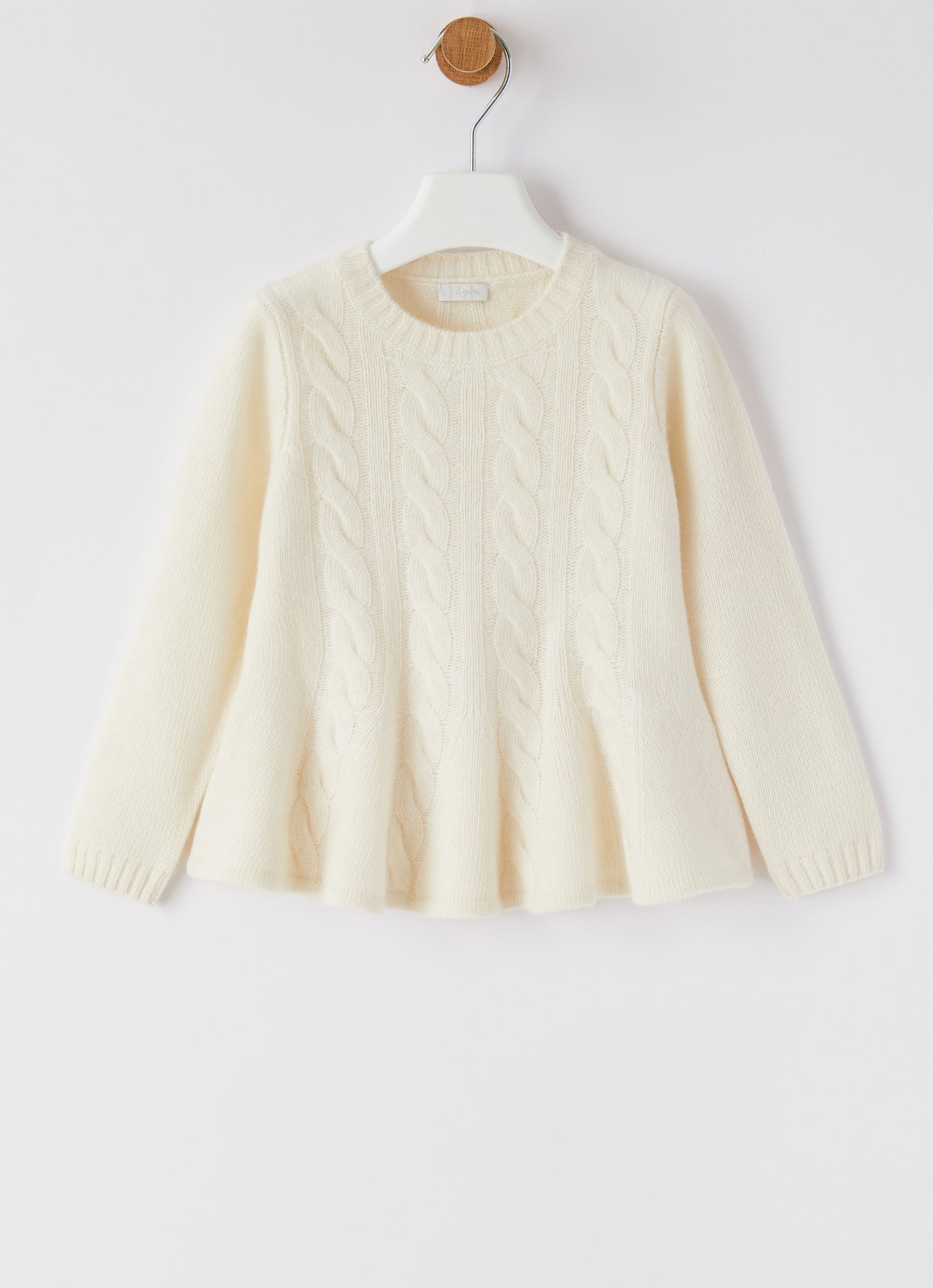 FlaSweater with Flounce And Braids | Milk