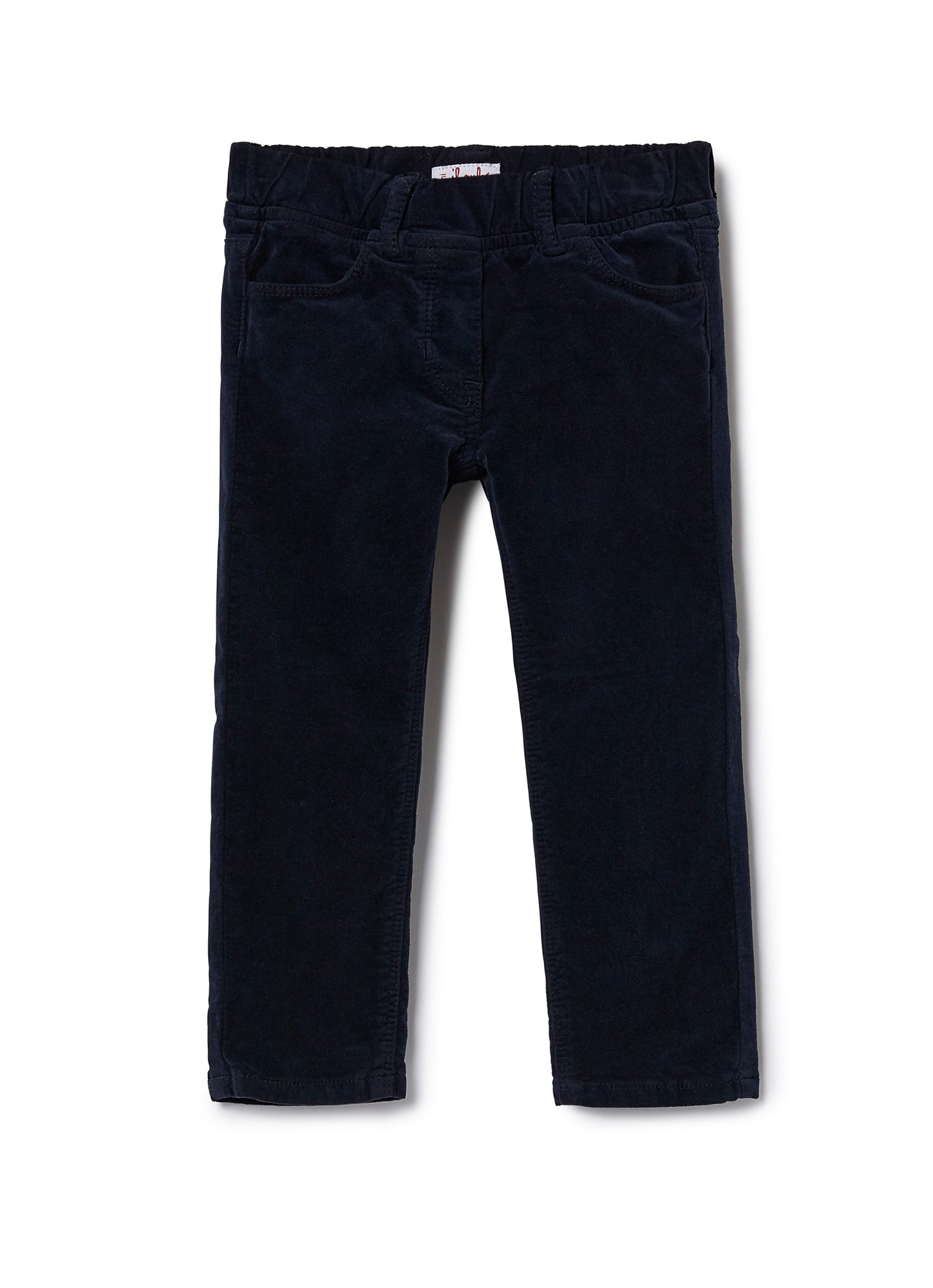 Garment-Dyed Stretch Skinny Velvet Trousers | Blue