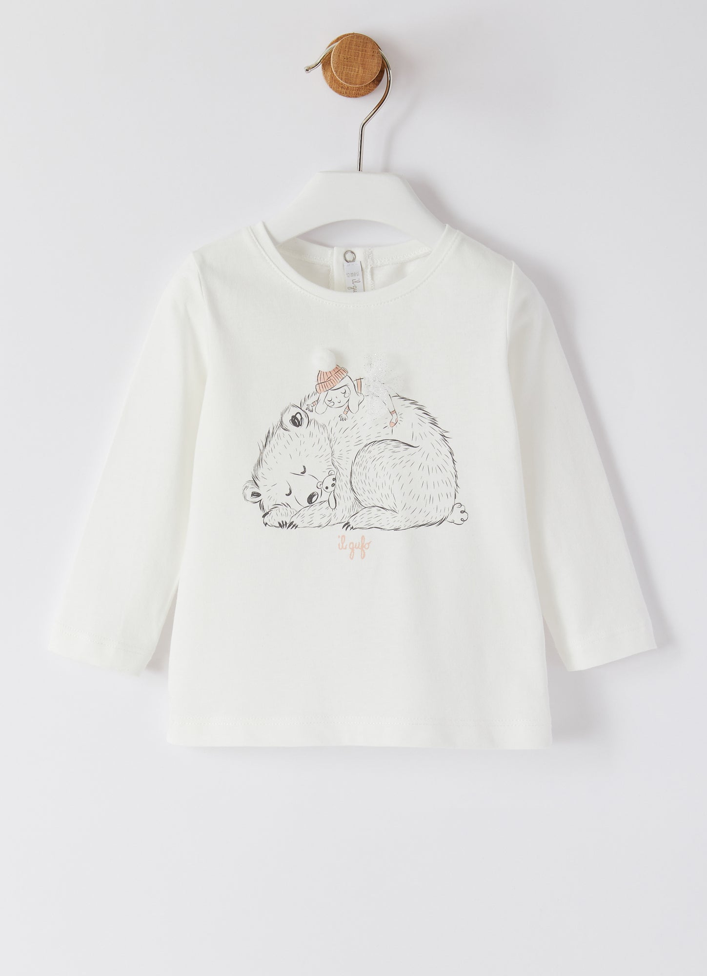 Sleeping Girl Cotton T-Shirt | Milk/Quartz Pink