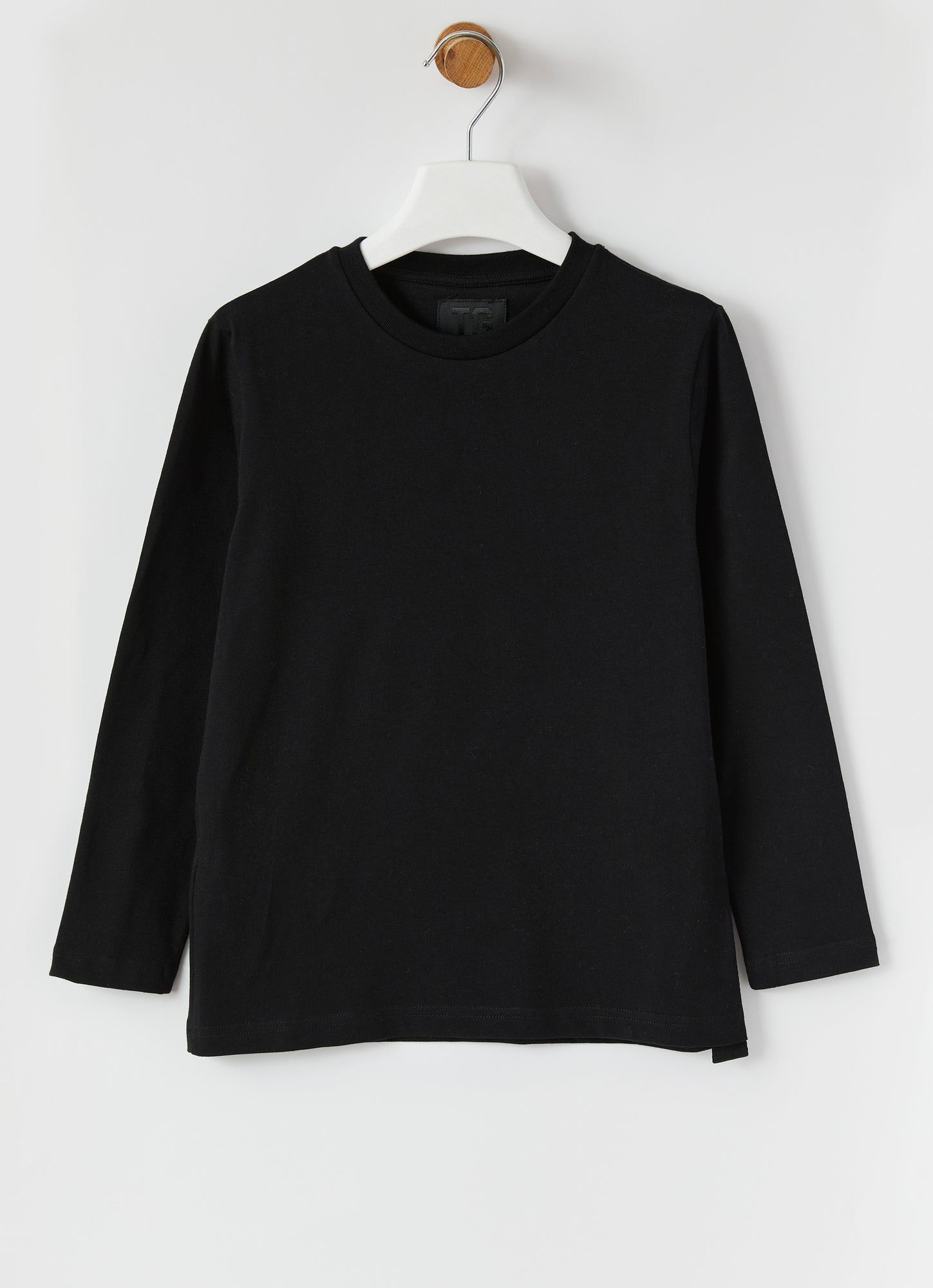 Cotton T-Shirt with Taping | Black