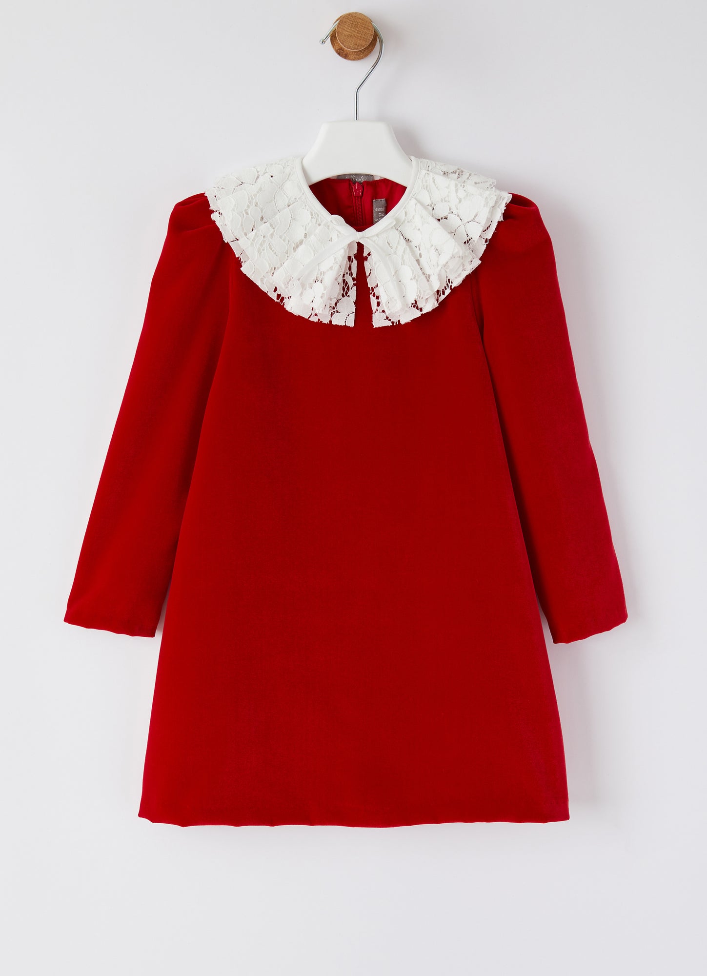 Velvet Dress with Collar | Ciliegia