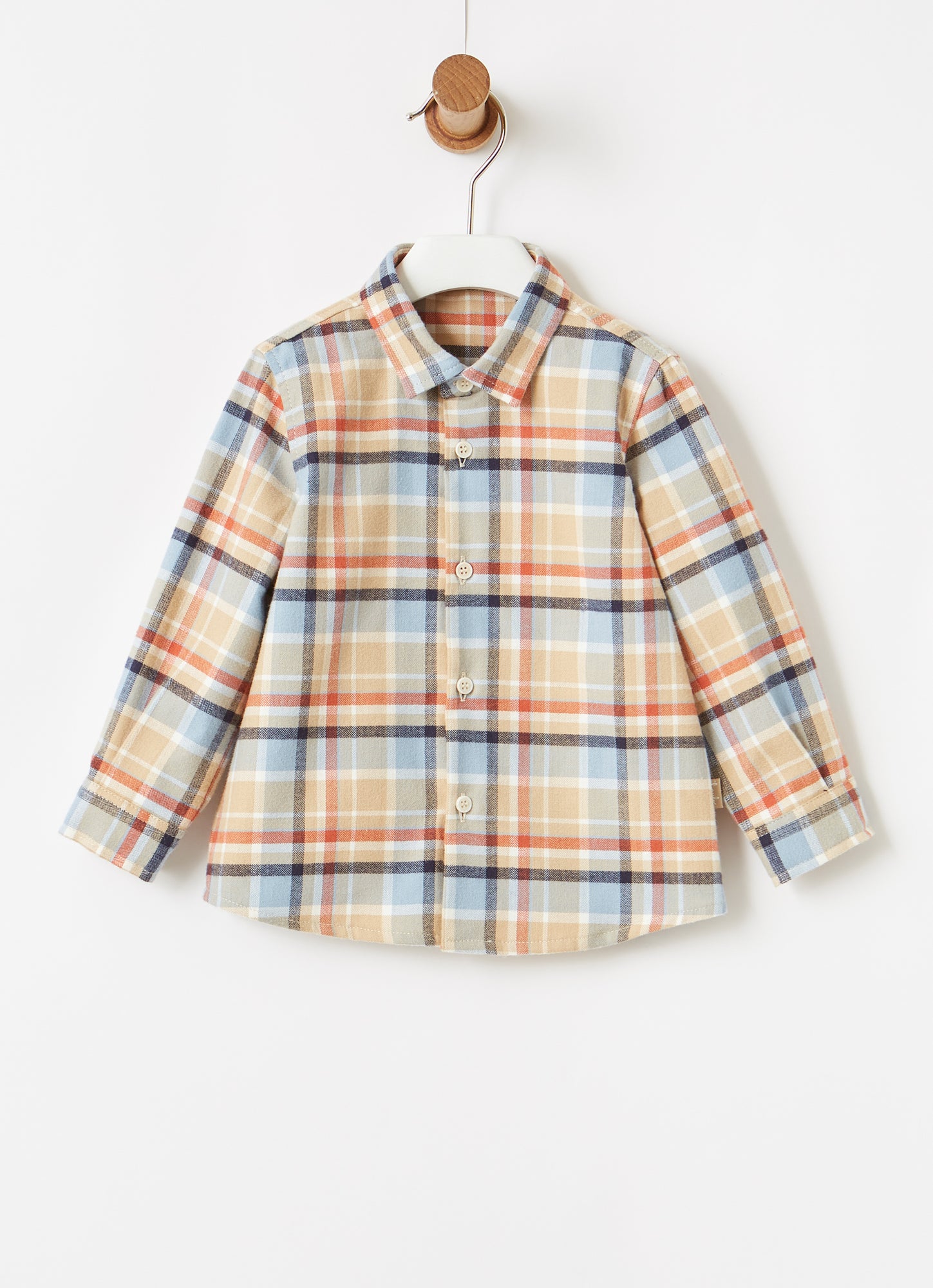 Check Regular Fit Shirt | Camel