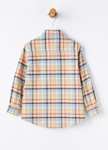 Check Cotton Shirt | Camel