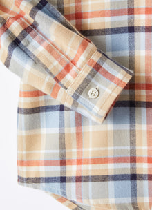 Check Cotton Shirt | Camel