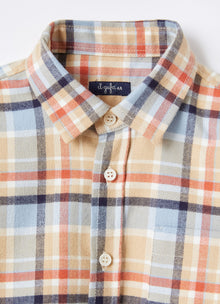 Check Cotton Shirt | Camel