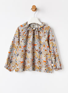 Fox Patterned Blouse | Grigio Artico