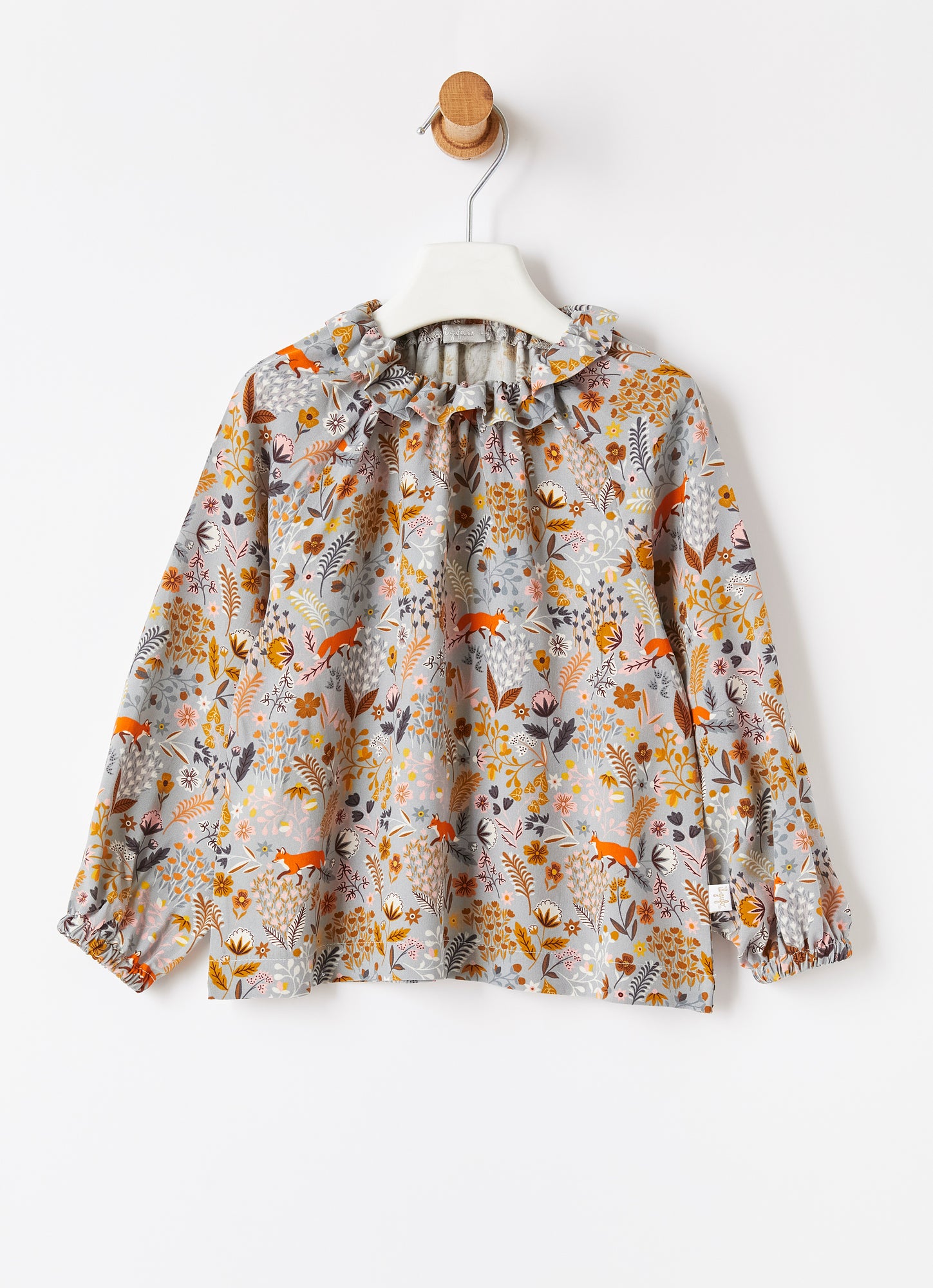 Fox Patterned Blouse | Grigio Artico