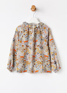 Fox Patterned Blouse | Grigio Artico