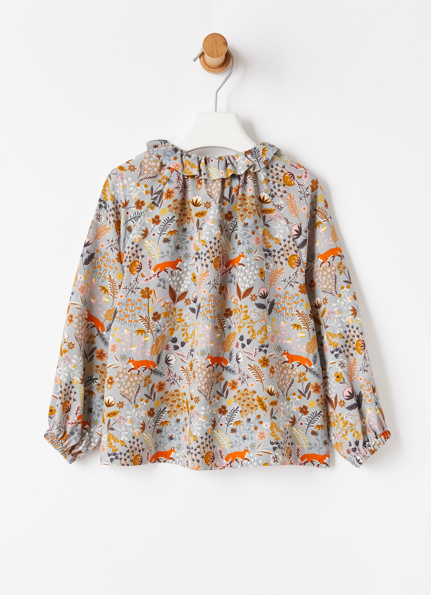 Fox Patterned Blouse | Grigio Artico
