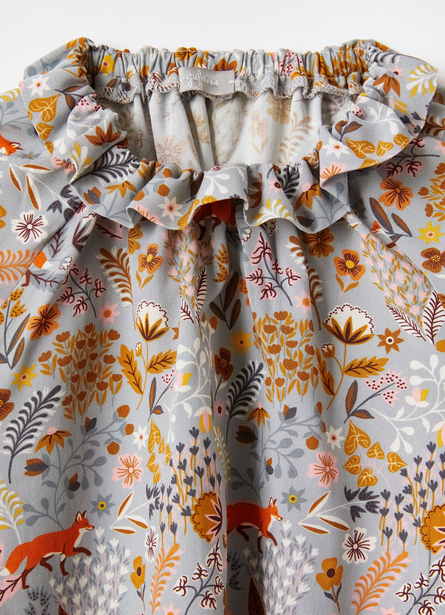 Fox Patterned Blouse | Grigio Artico