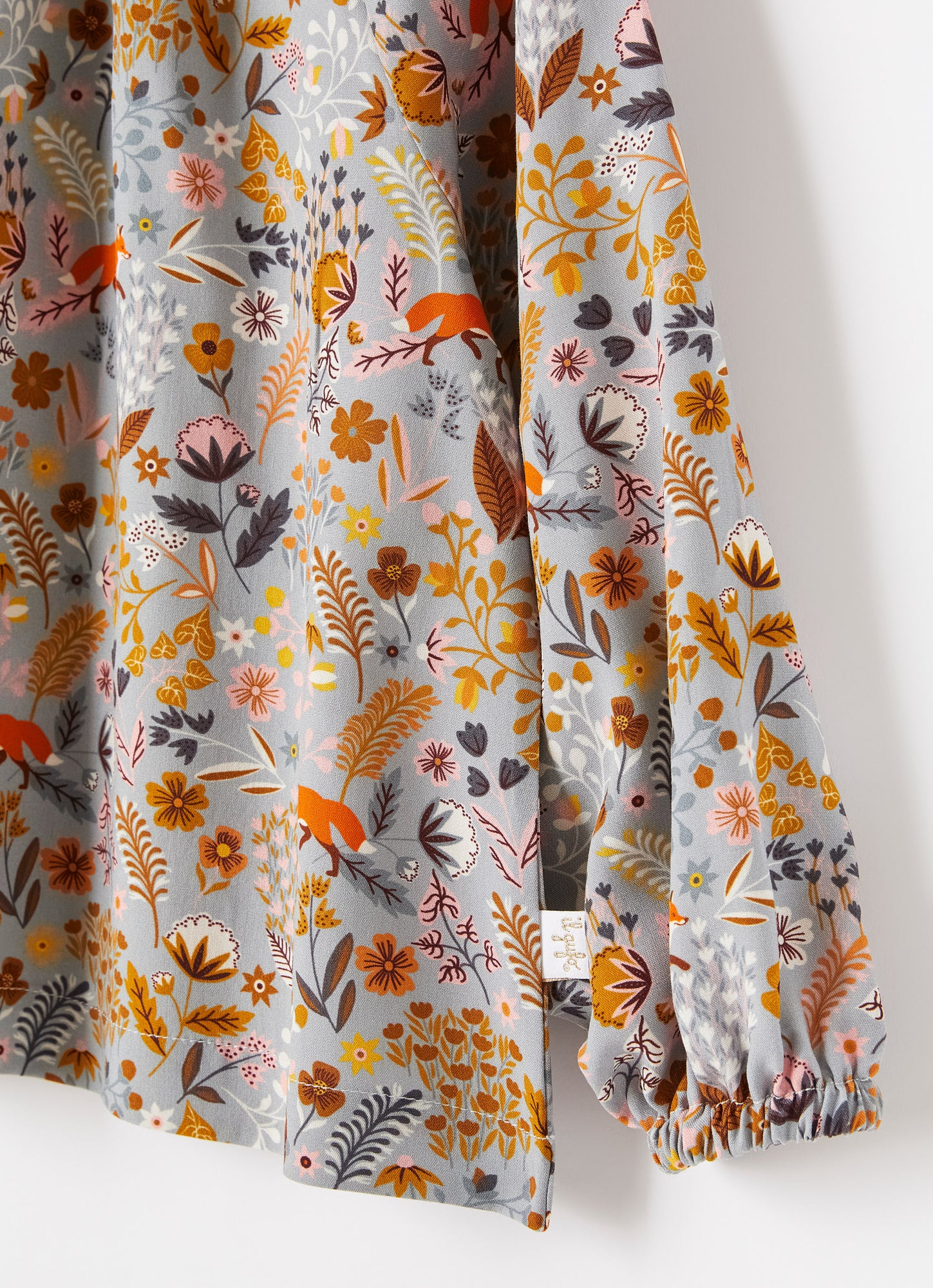 Fox Patterned Blouse | Grigio Artico