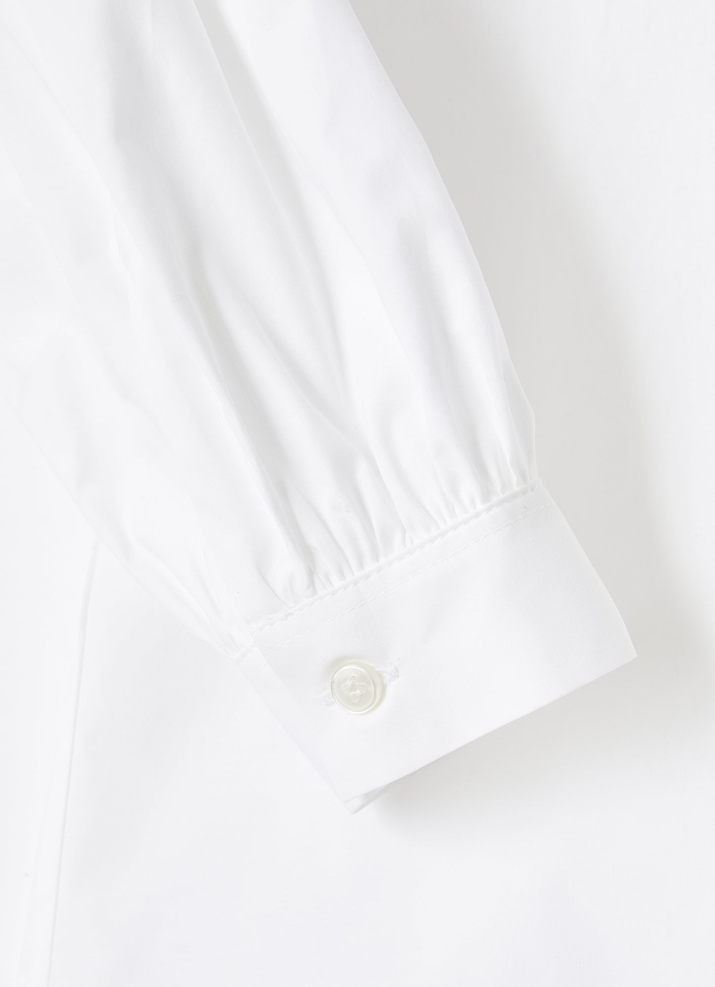 Poplin Ruffle Blouse | White