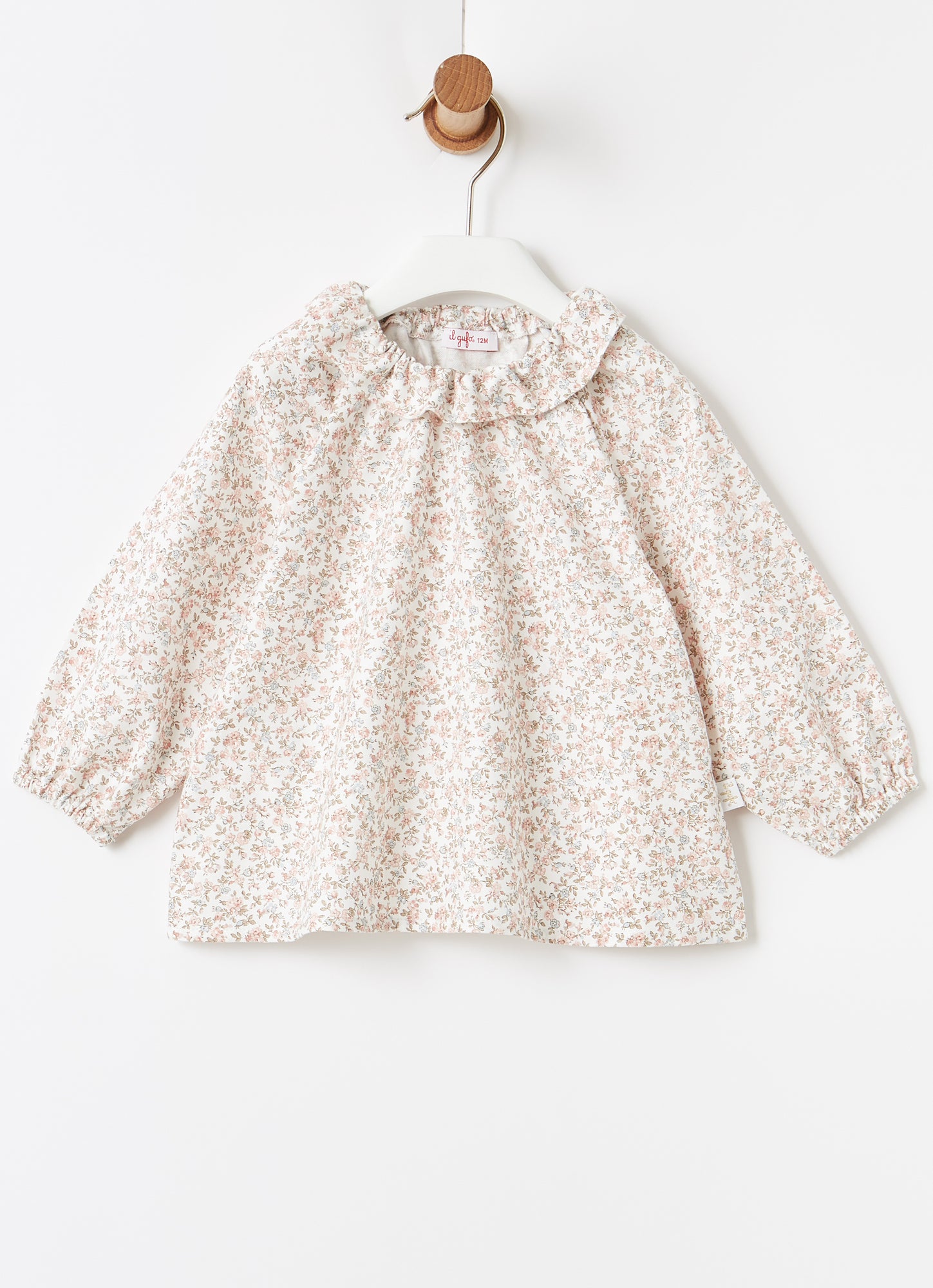 Floral Print Ruffle Collar Blouse | Quartz Pink