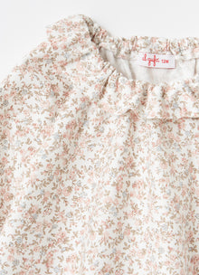 Floral Print Ruffle Collar Blouse | Quartz Pink