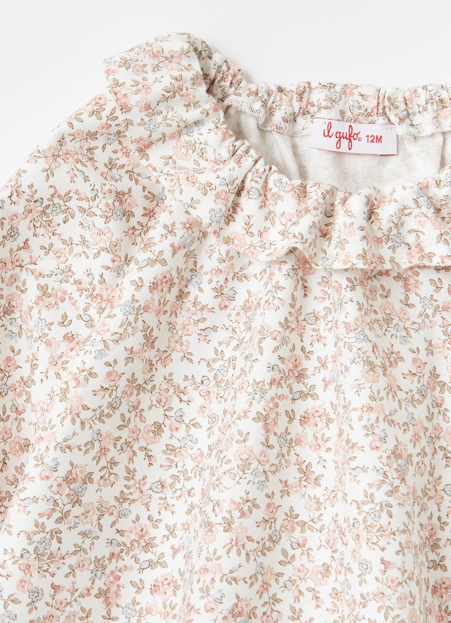 Floral Print Ruffle Collar Blouse | Quartz Pink