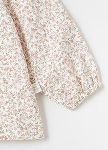 Floral Print Ruffle Collar Blouse | Quartz Pink