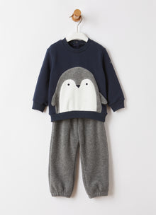 Penguin Two-Piece Set | Blue/Grigio Scuro