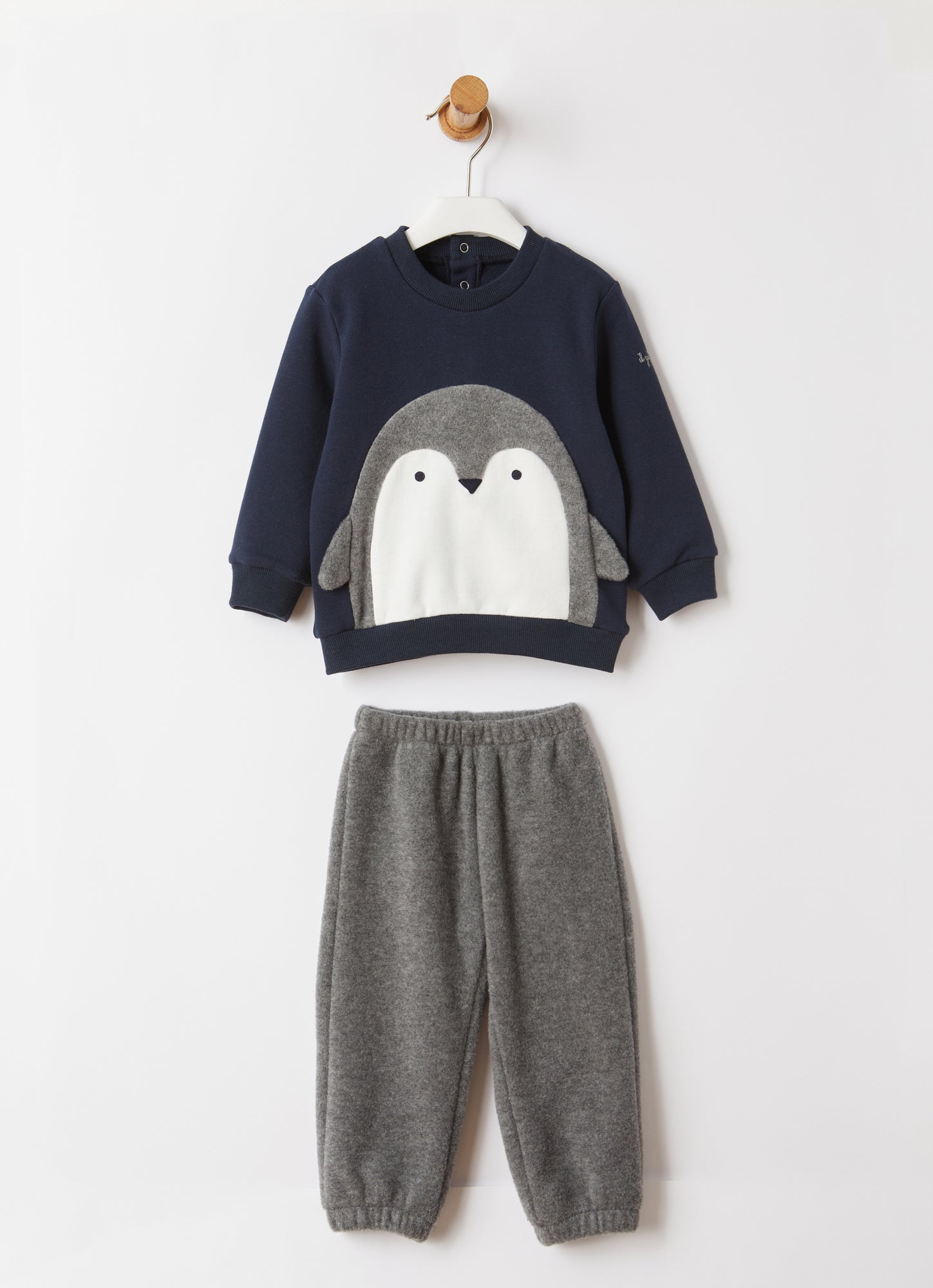 Penguin Two-Piece Set | Blue/Grigio Scuro