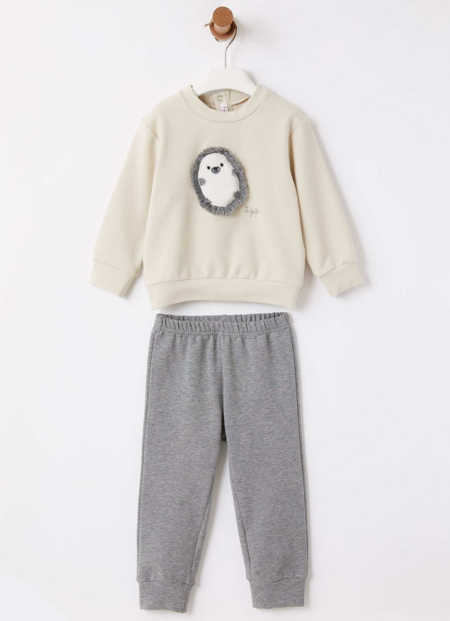 Hedgehog Two-Piece Set | Sesamo/Acciaio