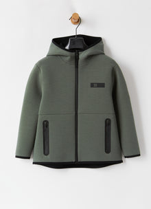 Hooded Bonded Jacket | Fir Green/Black