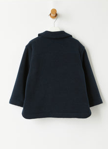 Fleece Jacket with Round Collar | Blue