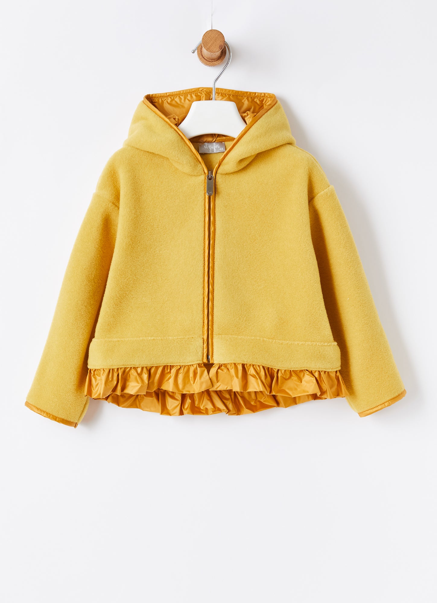 Fleece Jacket with Ruche | Yellow/Yellow