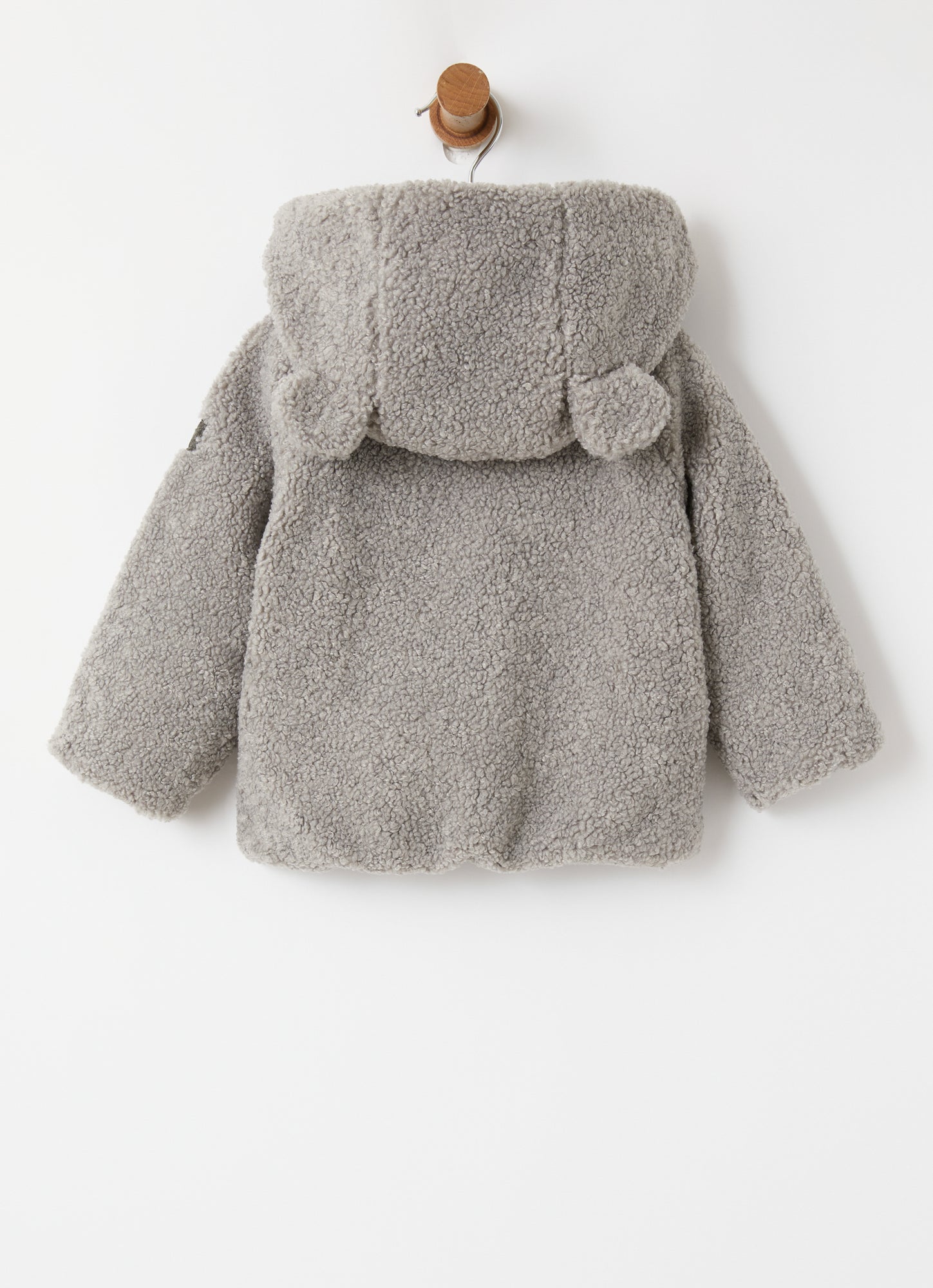 Hooded Teddy Fleece Jacket | Nickel Grey