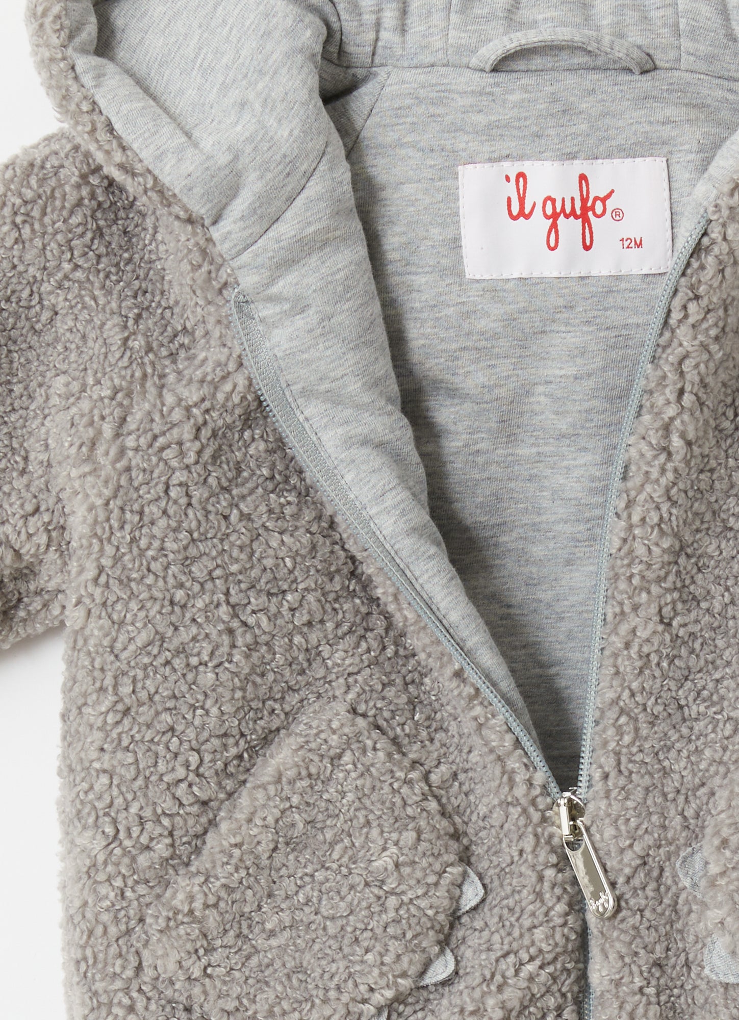 Hooded Teddy Fleece Jacket | Nickel Grey